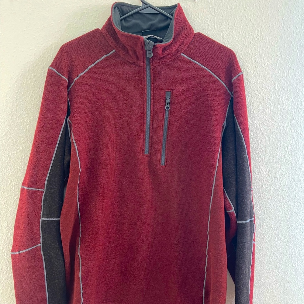 Kuhl Interceptor 1/4 Zip Fleece Jacket - Mens Large - Red/Black - EUC